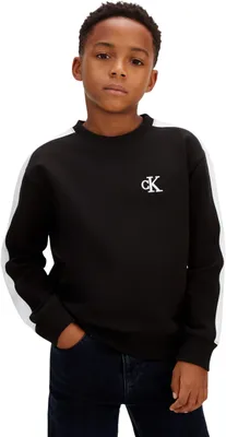 Produktbild von Calvin Klein Jungen Sweatshirt Relaxed mit Rundhalsausschnitt, Schwarz (Black [C