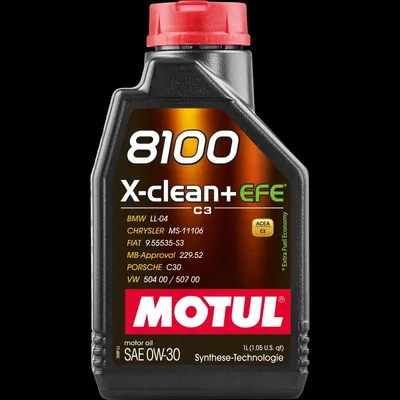 Produktbild von 1 Liter MOTUL 0W-30 8100 X-CLEAN + EFE MB 229.52 Porsche C30 VW 504 00 VW 507 00 Chrysler MS-11106 Fiat 9.55535-S3