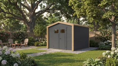 Produktbild von Gartenhaus Killarney, 300x300cm, Anthrazit, 28mm