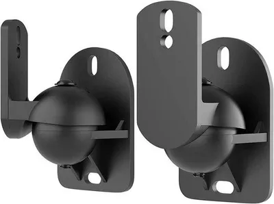 Image de Supports d'enceintes noirs pour montage mural, lot de 2, universels