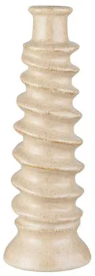 Produktbild von Ib Laursen Kerzenhalter für Stabkerze Saga Creme mit schrägen Ringen (28,5x9,5cm)