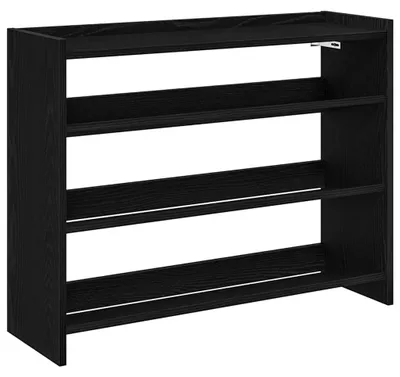 Image de vidaXL Étagère à chaussures noire 80x25x62 cm Bois composite