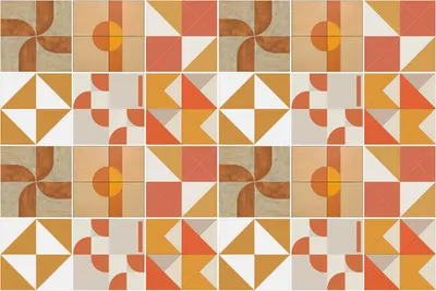 Produktbild von Fliesenaufkleber 15x15 cm – 24 Stück – Selbstklebend – Wasserfest – Pflegeleicht – Hitzebeständig – Für Küche & Bad – Geometrisches Design