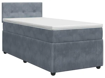 Obrázok produktu pre vidaXL Box spring posteľ s matracom tmavosivá 90 x 190 cm zamat