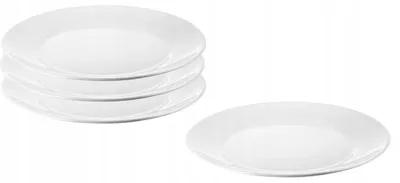 Produktbild von IKEA OFTAST Speiseteller weiß, 25 cm, 4 Stück