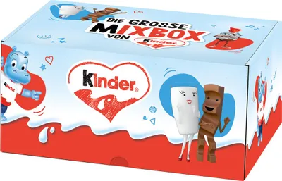 Produktbild von Kinder Box mit verschiedenen Kinder Schokoladen Produkten 1200g