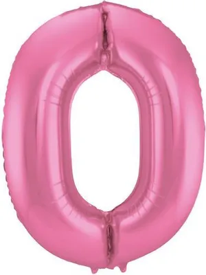 Produktbild von XL Folienballon Zahl 0 matt rosa