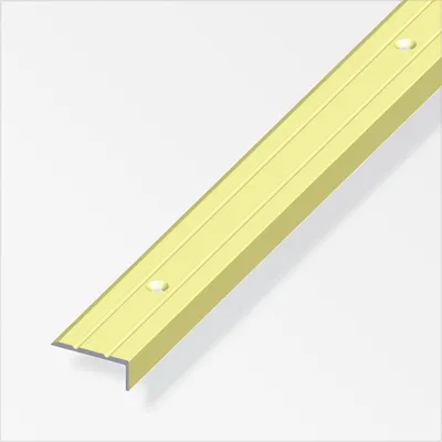 Produktbild von PROFI Messing 1000x30mm Abschlussprofil Teppichkante, Bodenprofil Edelstahl Optik, Kantenschutz Übergangsprofil, L Schiene für Teppichboden, Länge 1 Meter Breite 30mm