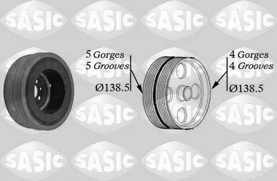 Produktbild von SASIC 9001804 Riemenscheibe Kurbelwelle für AUDI A4 Limousine (8D2, B5)