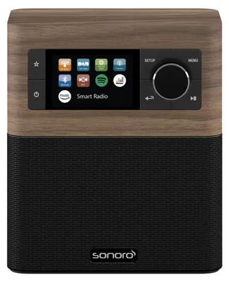 Produktbild von Sonoro STREAM, Internet, DAB, DAB+, FM, TFT, 6,1 cm (2.4"), 802.11a, 802.11b, 802.11g, Wi-Fi 4 (802.11n), Schwarz, Braun