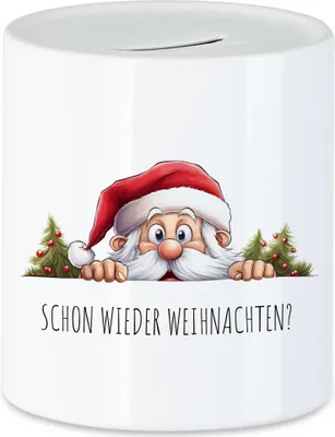 Produktbild von Schon wieder Weihnachten? Süßer Weihnachtsmann Spardose Weihnachten Christmas Nikolaus Advent