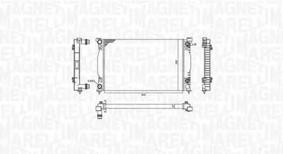 Produktbild von MAGNETI MARELLI 350213196600 Kühler Wasserkühler Motorkühler für AUDI A4 Avant (8ED, B7) A4 Avant (8E5, B6) A6 Avant (4B5, C5) A4 Limousine (8E2, B6)