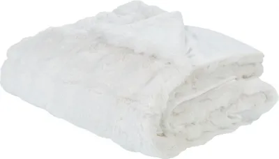 Obrázok produktu pre BELIANI Prikrývka na posteľ biela mäkká Umelá kožušina 150 x 200 cm huňatá deka spálňa