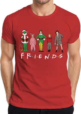 Produktbild von Friends Weihnachtsfilme Cartoon - Weihnachten Christmas Xmas Herren T-Shirt, Rot, L