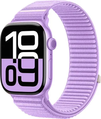 Produktbild von Strap-it Sportliches Nylon Klettverschluss Armband Lila – Ersatzband kompatibel mit Apple Watch 38/40/41/42 mm (Serie 1–9, SE & Ultra) – Atmungsaktiv & Verstellbar