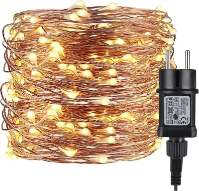 LED-Lichterkette 32 m, Kupferdraht, warmweiß, 320 LEDs, IP65