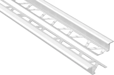 Produktbild von Effector Fliesenschiene aus eloxiertem Aluminium - Fliesenkanten Schutz - (S-Form Profil silber) Fliesenprofile Fliese Leiste Stufenprofil Aluwinkel