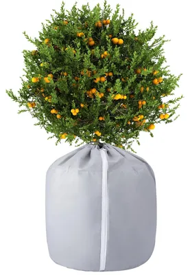 Image de Housse pour pot isotherme, housse pour pot isotherme pour plantes, housse pour pot isotherme pour plantes en hiver, protection de pot pour plantes en hiver, protection hivernale pour plantes, housse de pot pour plantes, 50 x 45 cm