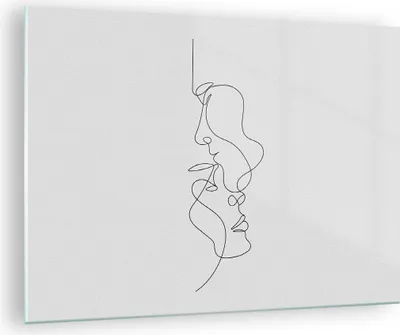 Produktbild von Bilder auf glas - Einteilig - Stück Linear Paar - 70x50cm - Glasbilder - Wandbilder - Bilder - zum Aufhängen bereit - Wanddekoration aus Glas - Glas Bilder - Wandbild auf Glas - GAA70x50-4895