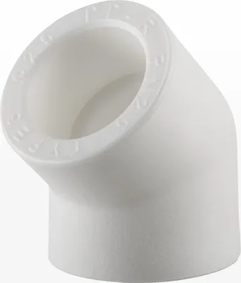 Produktbild von Ø 25mm, PPR Aqua Plus Winkel 45° in Weiß | Wasserrohr, Heizungsrohr Klimaleitung Fusiotherm