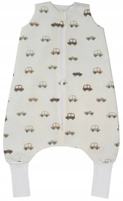 Produktbild von Sommer Babyschlafsack mit Füßen und Socken 0.5 TOG 100% Baumwolle S 74-86