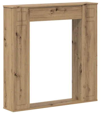Produktbild von vidaXL Kaminumrandung Artisan-Eiche 100 x 20 x 100 cm Holzwerkstoff