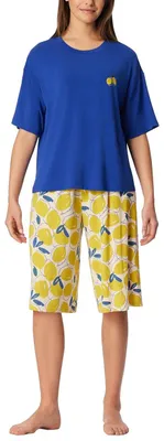 Productafbeelding van Schiesser dames pyjama, 3/4 mouw, maat 38, koningsblauw