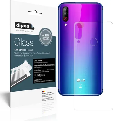 Produktbild von 2x Schutzfolie für LG W30 Rückseite matt - Anti-Shock 9H Folie dipos Glass Kunststoffglas