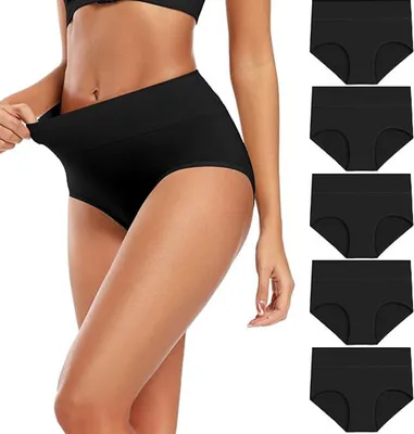 Produktbild von INF Höschen mit hoher Taille (5er-Pack) Schwarz M