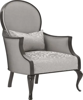 Produktbild von Casa Padrino Luxus Barock Wohnzimmer Sessel mit elegantem Muster Silber / Grau / Schwarz 80 x 70 x H. 103 cm - Wohnzimmer Möbel im Barockstil