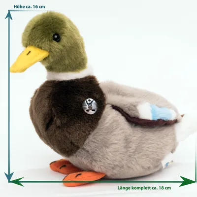 Produktbild von Ente Kuscheltier Vogel Erpel Wildente Stockente Plüschtier QUAX