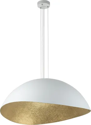 Immagine prodotto di Lampada a sospensione decorativa bianco-oro con paralume irregolare 48 cm Solaria 1xE27 15W Sigma Lighting
