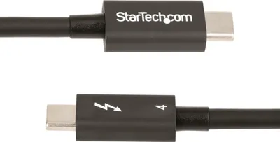 Zdjęcie produktu dla StarTech.com TBLT4MM1M, Męski, Męski, 1 m, 40 Gbit/s, Czarny, Nikiel