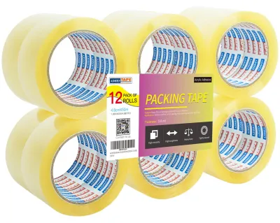 Paketklebeband transparent, 48 m x 50 m, 2,6 mil, 6 Rollen