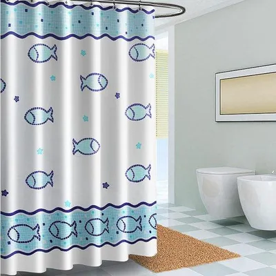 Zdjęcie produktu dla Odporna na pleśń, nadająca się do prania zasłona prysznicowa 120 x 200 cm, biała