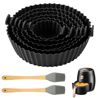 6 Silikonformen für Airfryer, antihaftbeschichtet, BPA-frei, 230 °C