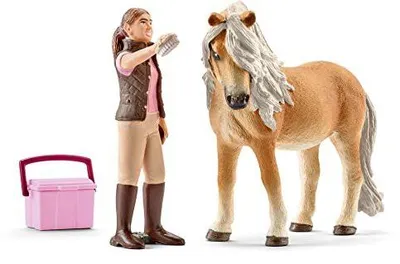 Produktbild von Schleich Pferdepflegerin mit Island Pony Stute; 41431