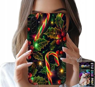 Produktbild von Etui Do Samsung Galaxy A57 5G - Laska Cukrowa, Jemioła, Choinka + Szkło