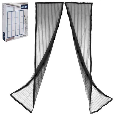 Obrázek produktu pro Moskytiéra na dveře - magnetická závěs, rozměry 212 x 100 cm, černá barva