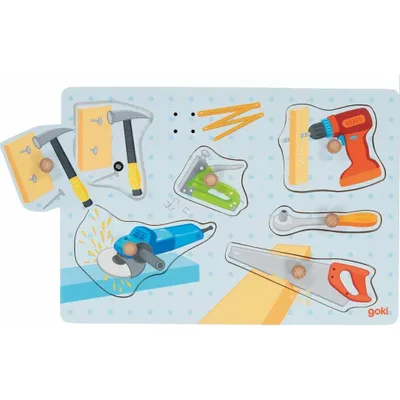 Immagine prodotto di Puzzle in legno GOKI con strumenti