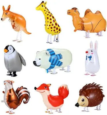 Produktbild von Inovra - Kesote Ballons Tiere Wandern Helium Ballons 9 Stück Folienballons Walker für Geburtstagsparty Dekoration Geschenk