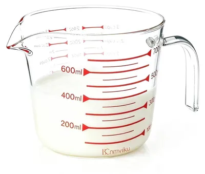 Image de Verre de laboratoire de 700 ml en verre borosilicaté, avec graduation, pour la cuisine et la pâtisserie