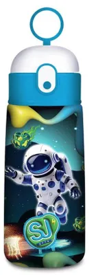 Image de Gourde pour enfant, motif "garçon de bande" avec paille, design "astronaute"