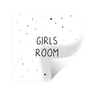Produktbild von MuchoWow® Wandtattoo Wandsticker Wandaufkleber Zitate - Mädchenzimmer - Mädchen - Kind - Sprichwörter 80x80 cm Selbstklebend und Repositionierbar - Wierderverwendbar - Selbstklebend