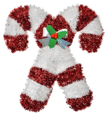 Produktbild von Clayre & Eef Weihnachtsdekoration Zuckerstange 32x3x36 cm Rot Weiß Kunststoff