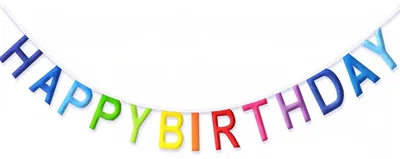 Productafbeelding van Felgekleurde Happy Birthday Banner voor Feestdecoratie