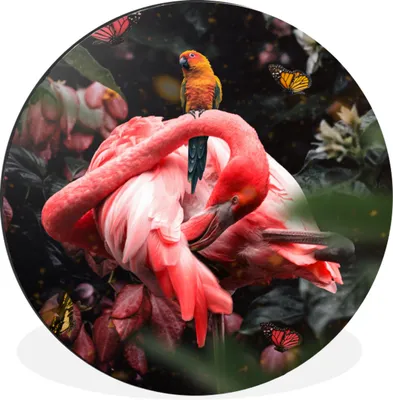 Produktbild von MuchoWow® - Mauerkreis - Wandbilder - Runde Bild - Bild aus Aluminium - Schlafzimmer - Wohnzimmerdekoration - Wand Dekoration