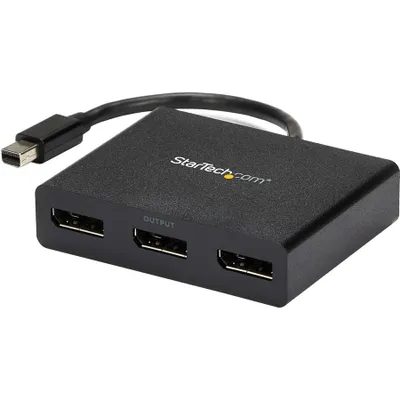 Produktbild von StarTech.com 3 Port Multi-Monitor-Adapter - Mini DisplayPort 1.2 auf 3x DisplayPort MST-Hub - Triple 1080p oder Dual 4K 30Hz - MDP-DP-MST-Video-Splitter für Windows Extended Desktop Mini DisplayPort 1.2 auf DisplayPort MST Hub - Triple Head mDP/DP, Mini DisplayPort, 3x DisplayPort, 3840 x 2160 Pixel, Schwarz, Kunststoff, 0,19 m
