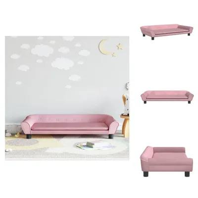 Produktbild von vidaXL Kindersofa Rosa 100x50x26 cm Samt -  Baby- & Kleinkindmöbel