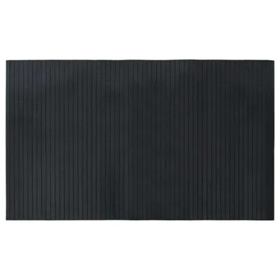 Produktbild von vidaXL Teppich Rechteckig Schwarz 60x100 cm Bambus